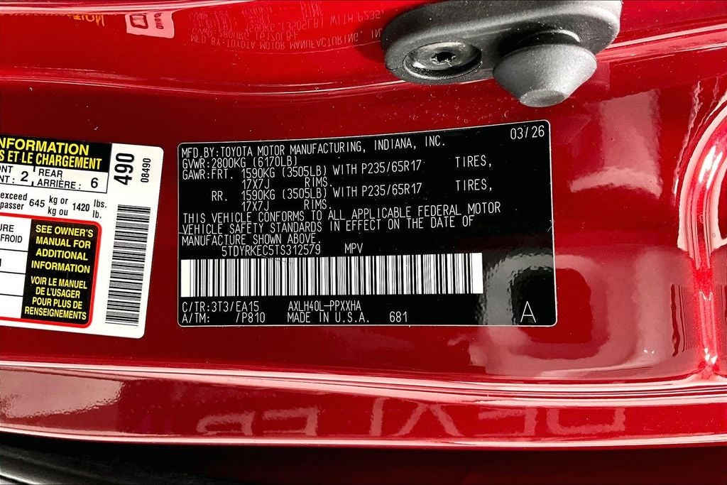 2026 Toyota Sienna XLE 8 Passenger