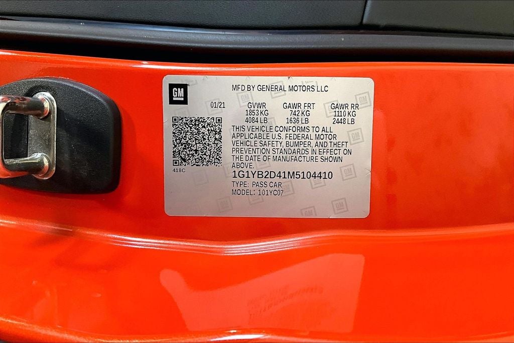 2021 Chevrolet Corvette Stingray RWD Coupe 2LT