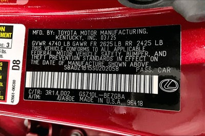 2025 Lexus ES 350 350