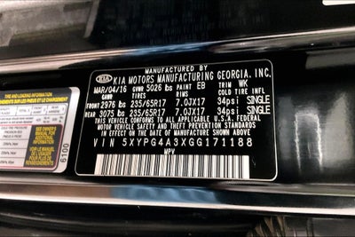 2016 Kia Sorento 2.4L L