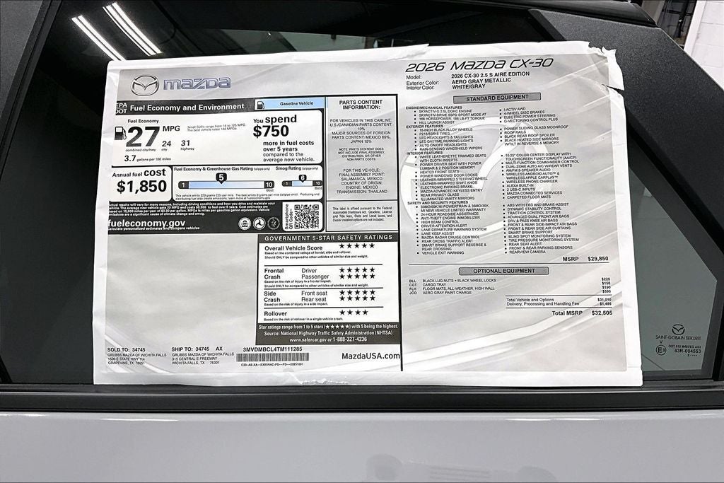 2026 Mazda Mazda CX-30 2.5 S Aire Edition