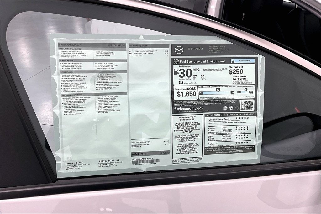 2026 Mazda Mazda3 2.5 S Select Sport