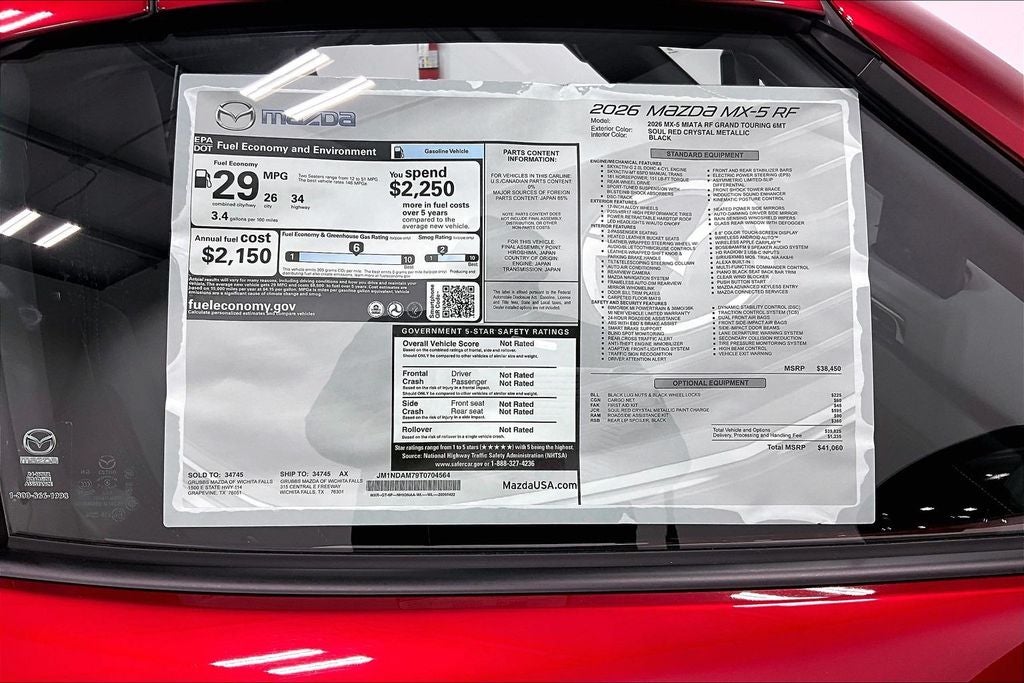 2026 Mazda Mazda MX-5 Miata RF Grand Touring