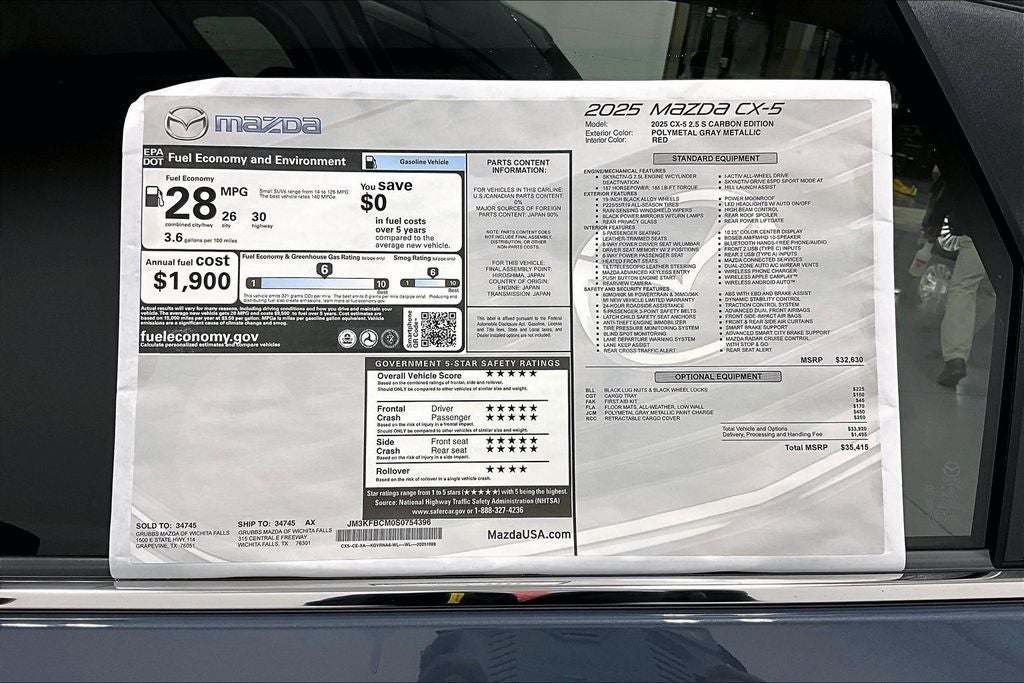 2025 Mazda Mazda CX-5 2.5 S Carbon Edition