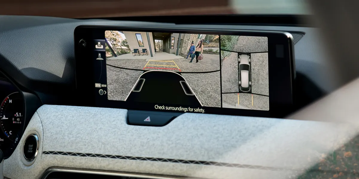 2027 Mazda CX-90 360° View Monitor on the center display | Grubbs Mazda in Wichita Falls TX